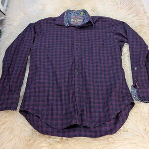 Robert Graham Men's Checkered Classic Fit Button Up Long Sleeve Shirt Size L